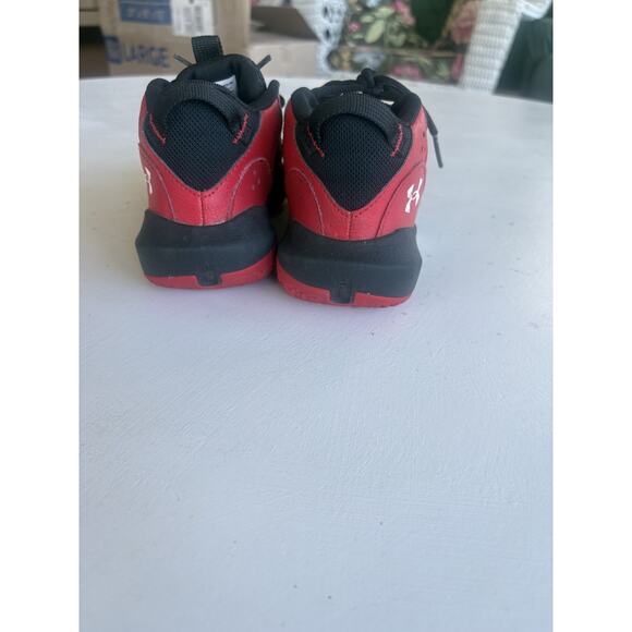 Under Armour Boys Lockdown 6 3025618-600 Red Basketball Shoes Sneakers 13.5K - Picture 6 of 7